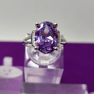 Sterling Silver Simulated Tanzanite Ring